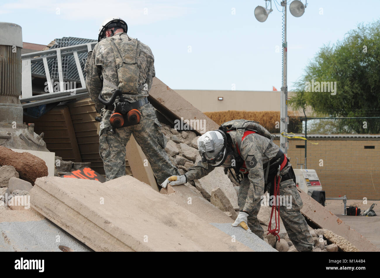 Simulated Rubble California National Guard Soldiers and Airmen conducted search and ...