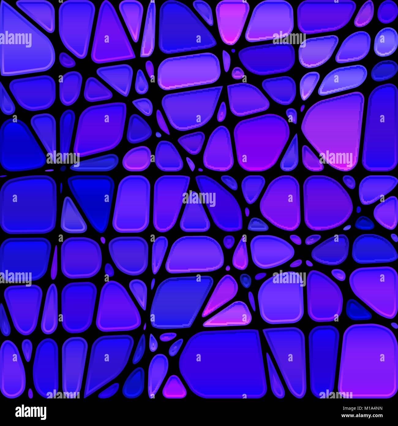 abstract vector stained-glass mosaic background - blue and violet Stock ...