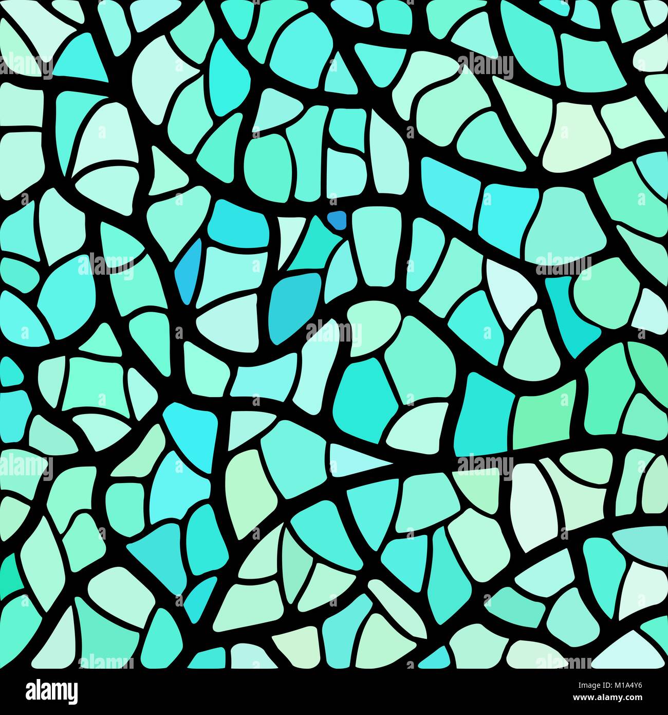 abstract vector stained-glass mosaic background - light blue Stock ...