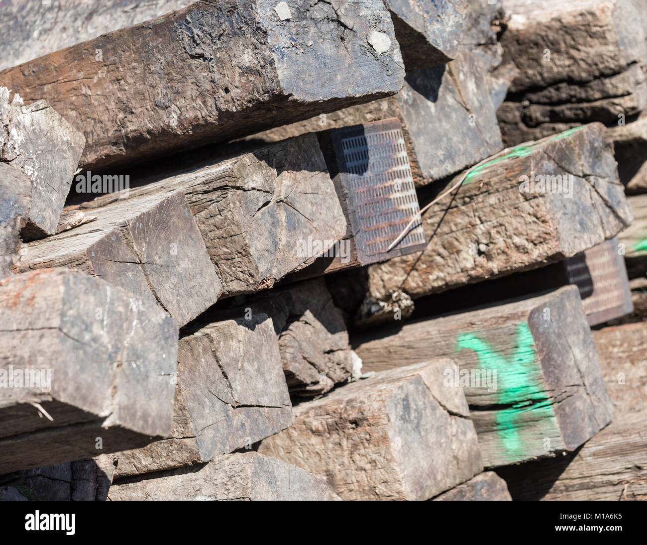Creosote railroad ties hi-res stock photography and images - Alamy