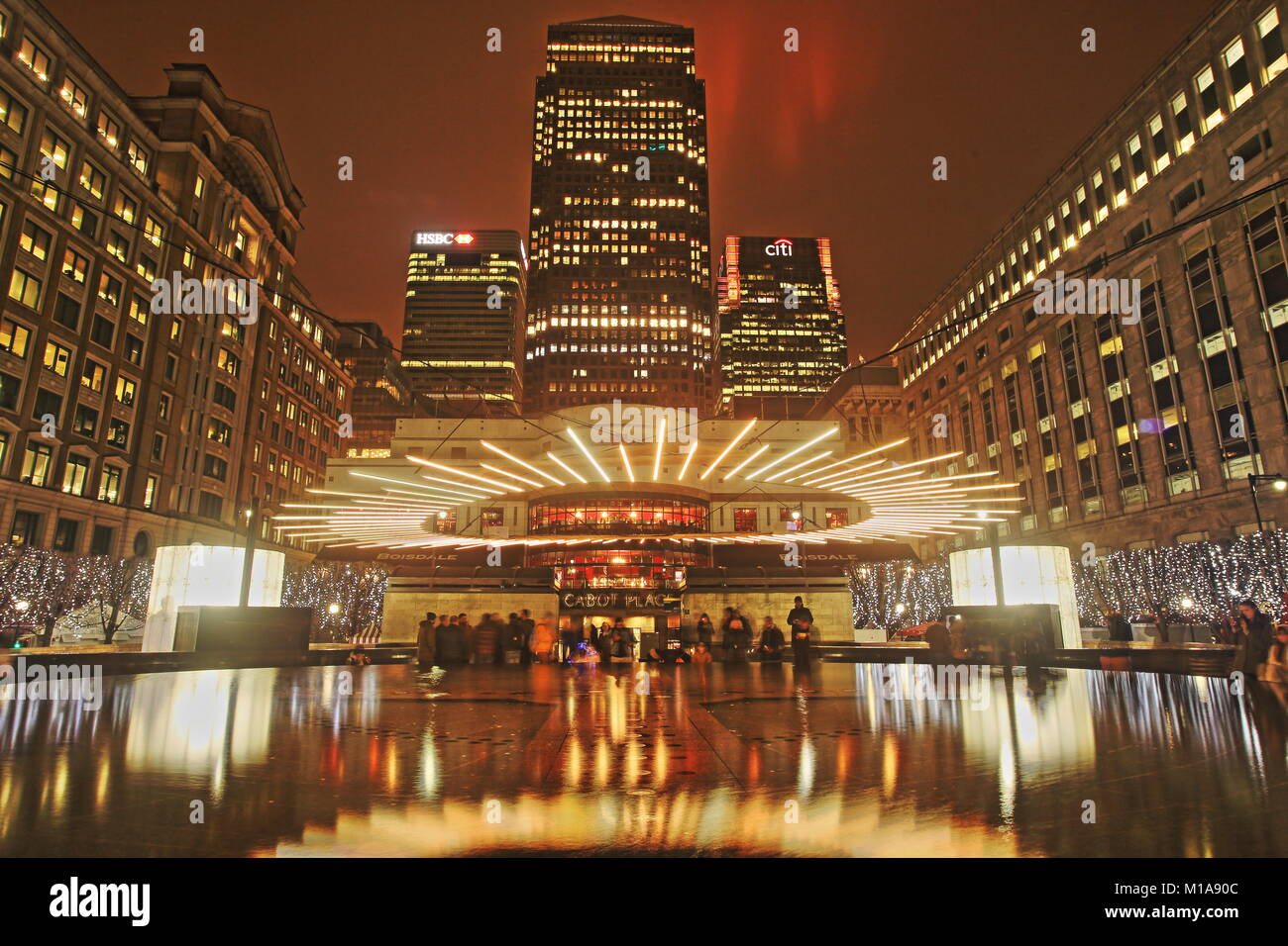 Canary Wharf 'Winter Lights' Festival Stock Photo Alamy