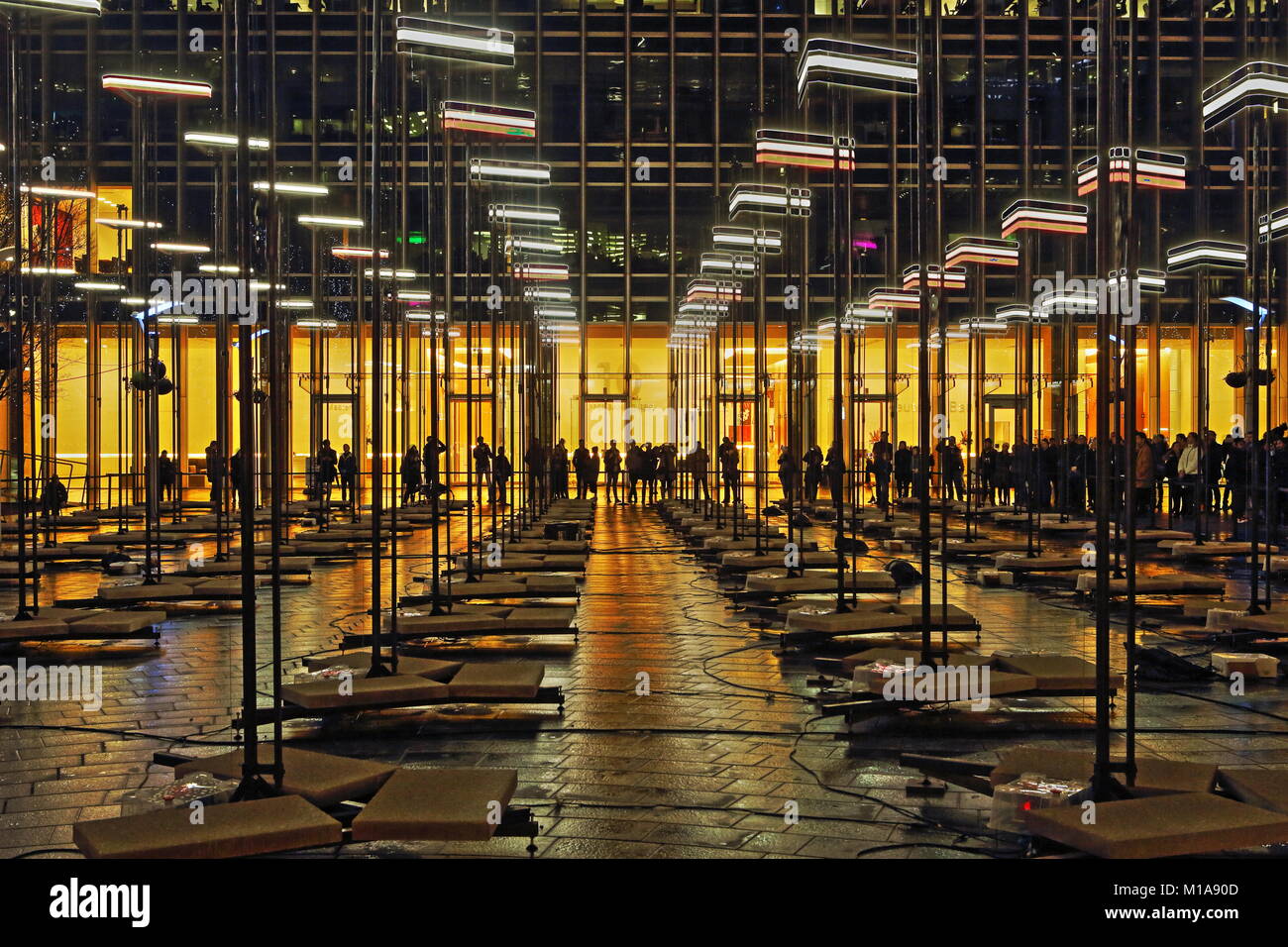 Canary Wharf 'Winter Lights' Festival Stock Photo Alamy