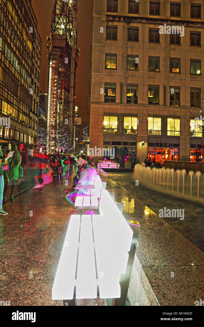 Canary Wharf 'Winter Lights' Festival Stock Photo Alamy