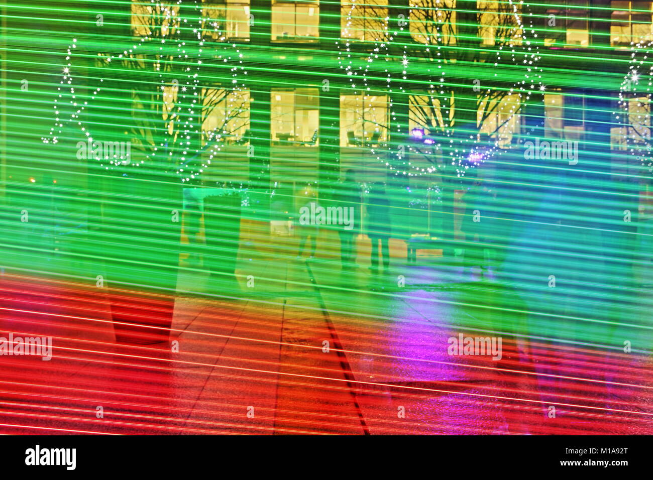 Canary Wharf 'Winter Lights' Festival Stock Photo - Alamy
