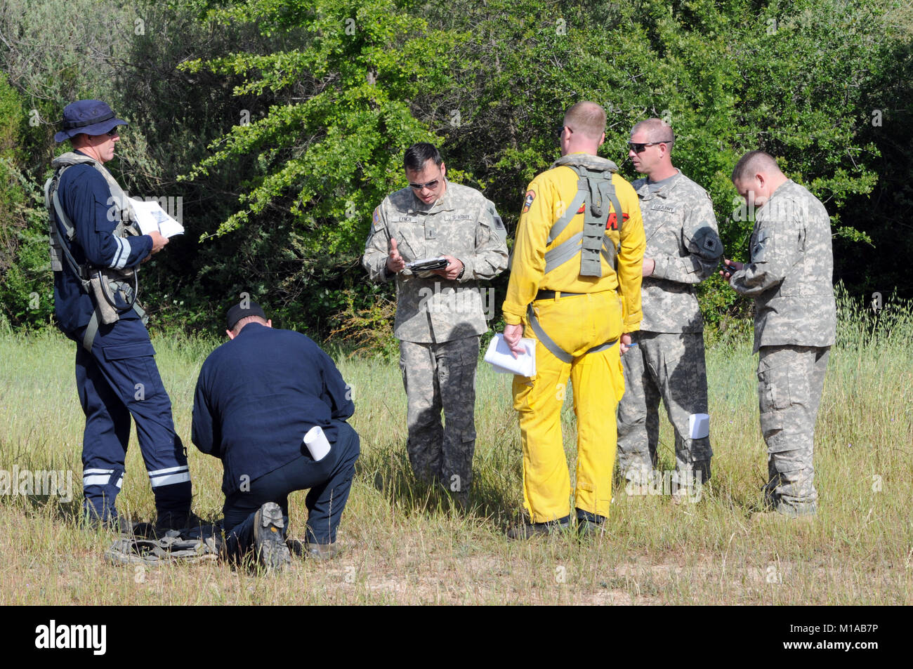 A UH-60 Black Hawk helicopter crew from the California Army National ...