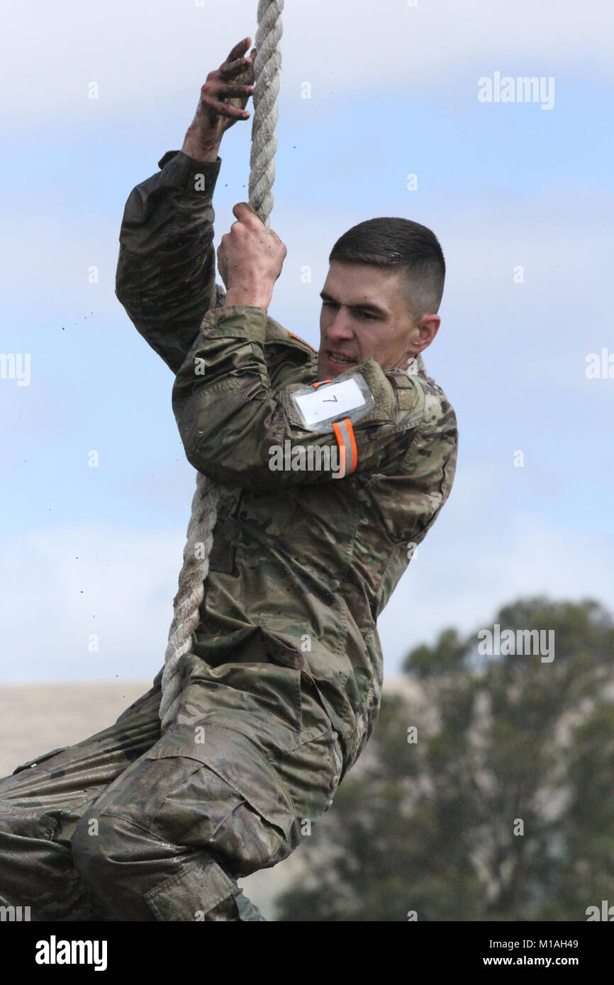 Soldier Rope A soldier from the Nevada Army National Guard's 1859th Light Medium ...
