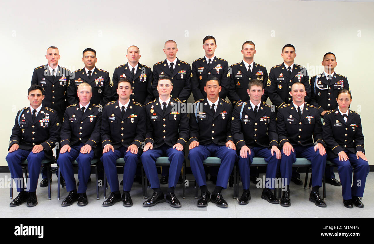 The sixteen competitors in the 2017 Army National Guard Region 7 Best