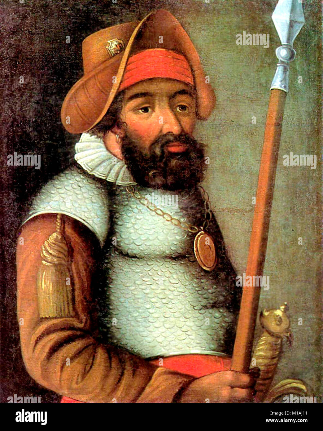 Yermak Timofeevich, conqueror of Siberia. Cossack ataman who started the Russian conquest of Siberia, in the reign of Tsar Ivan the Terrible. 1500s Stock Photo
