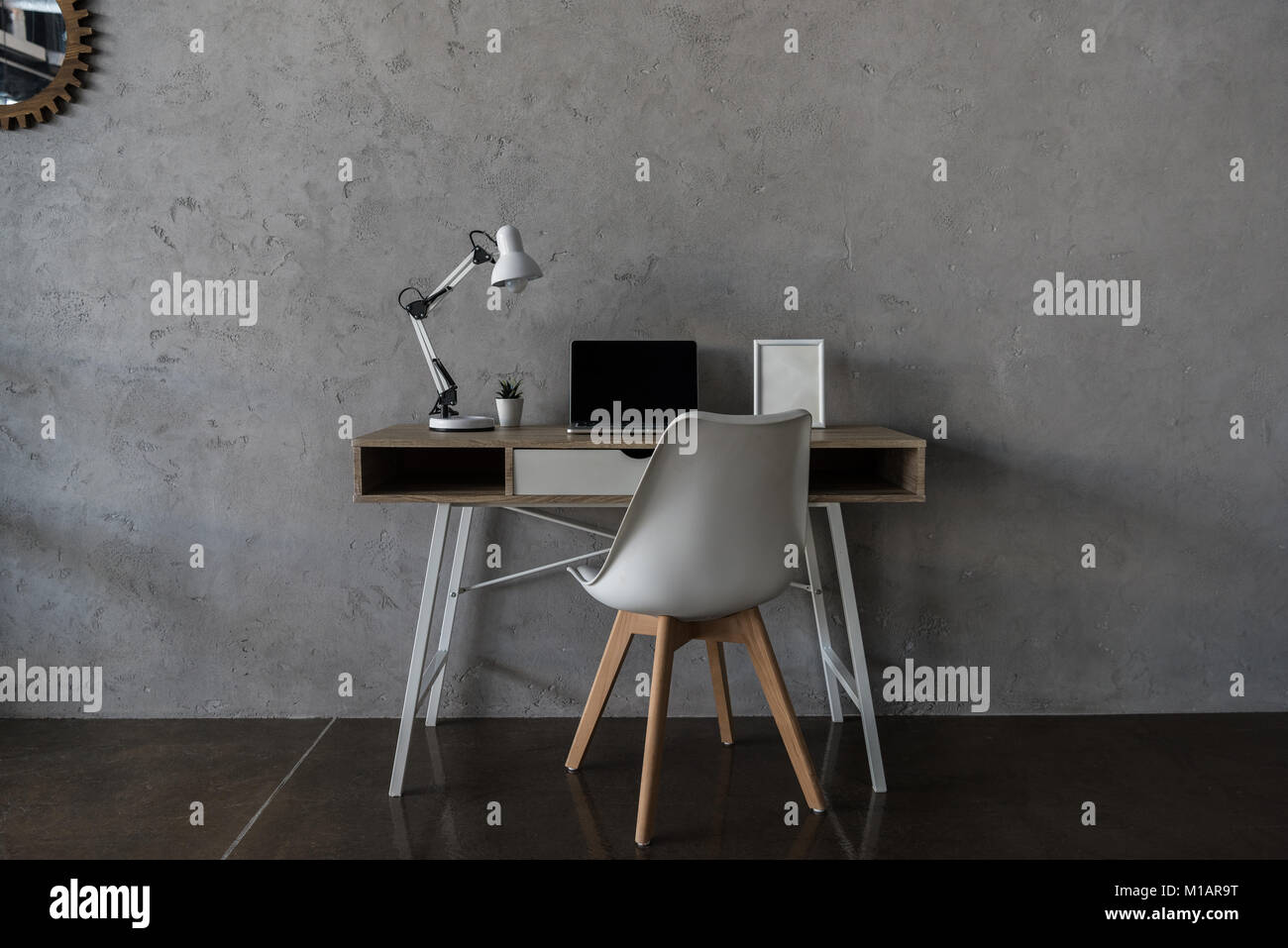 Stylish workplace modern lamp hi-res stock photography and images - Alamy