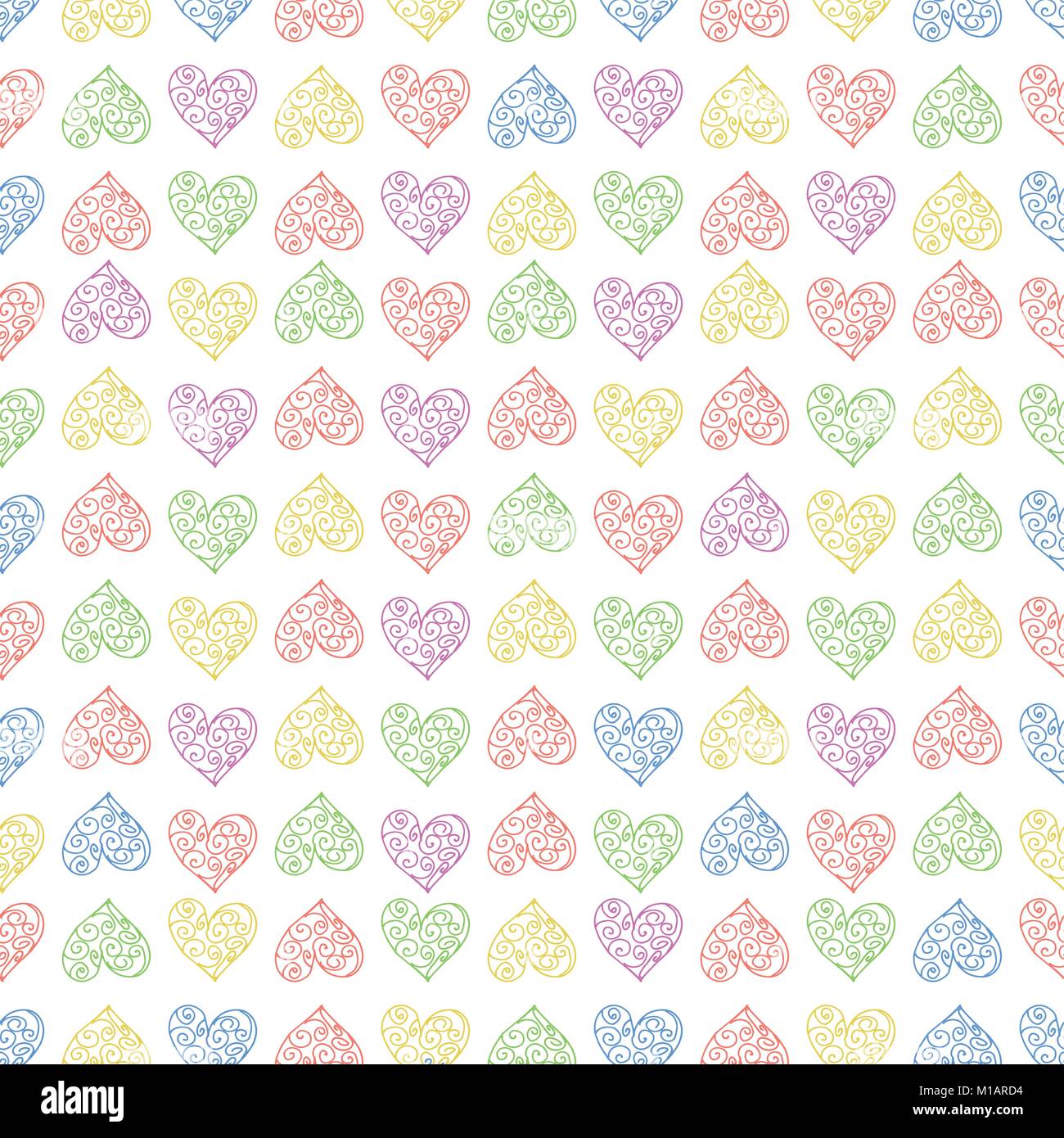 Seamless pattern background with lace heart Stock Vector Image & Art ...