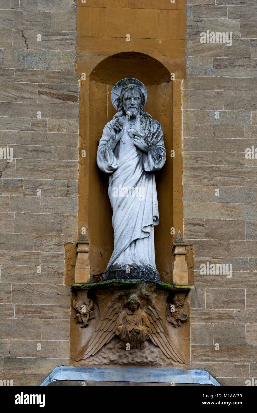 Christ statue, Catholic Cathedral of Our Lady Immaculate and St. Thomas of Canterbury, Northampton, UK Stock Photo