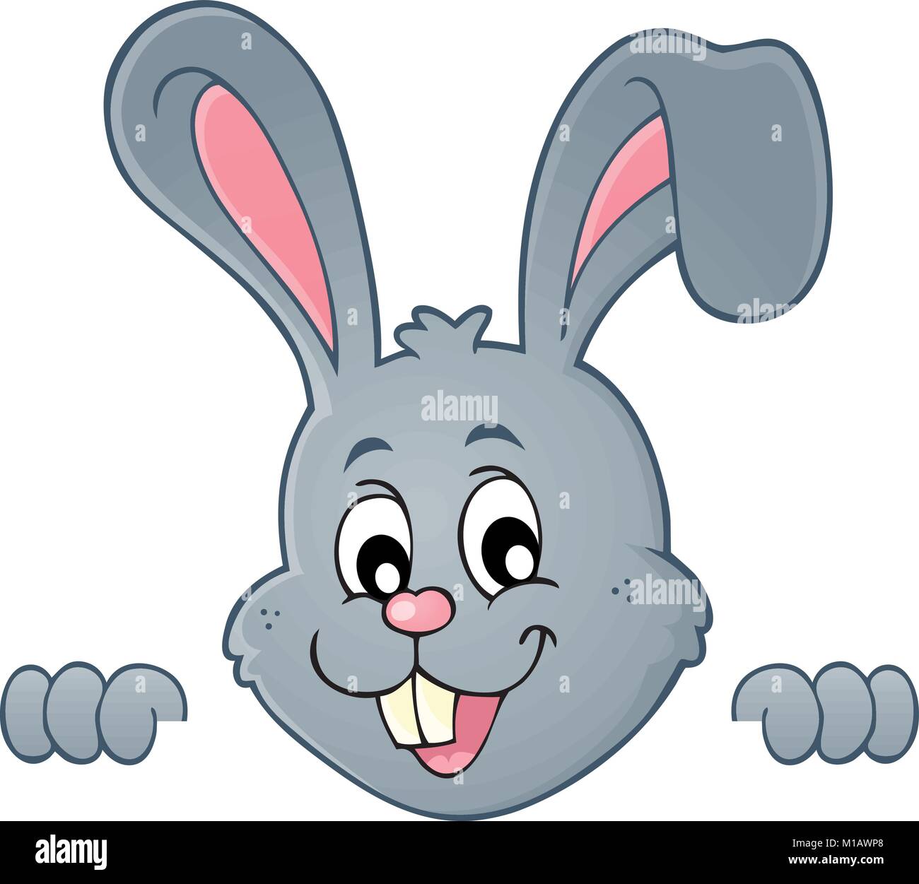 Lurking Easter bunny topic image 1 - eps10 vector illustration Stock ...