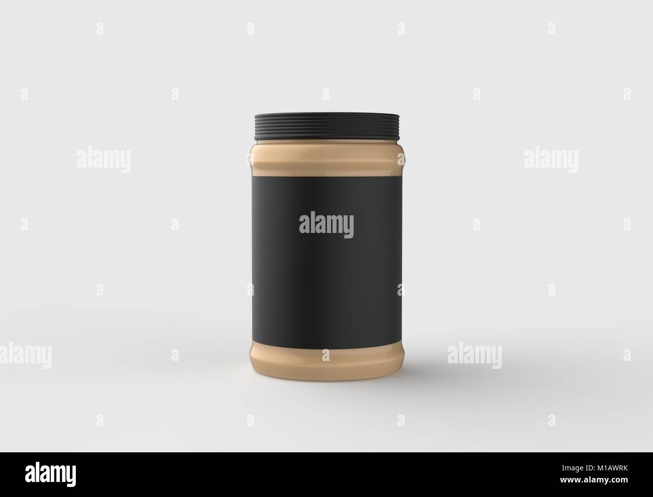 Download Peanut Butter In Jar Mock Up Isolated On Soft Gray Background With Stock Photo Alamy