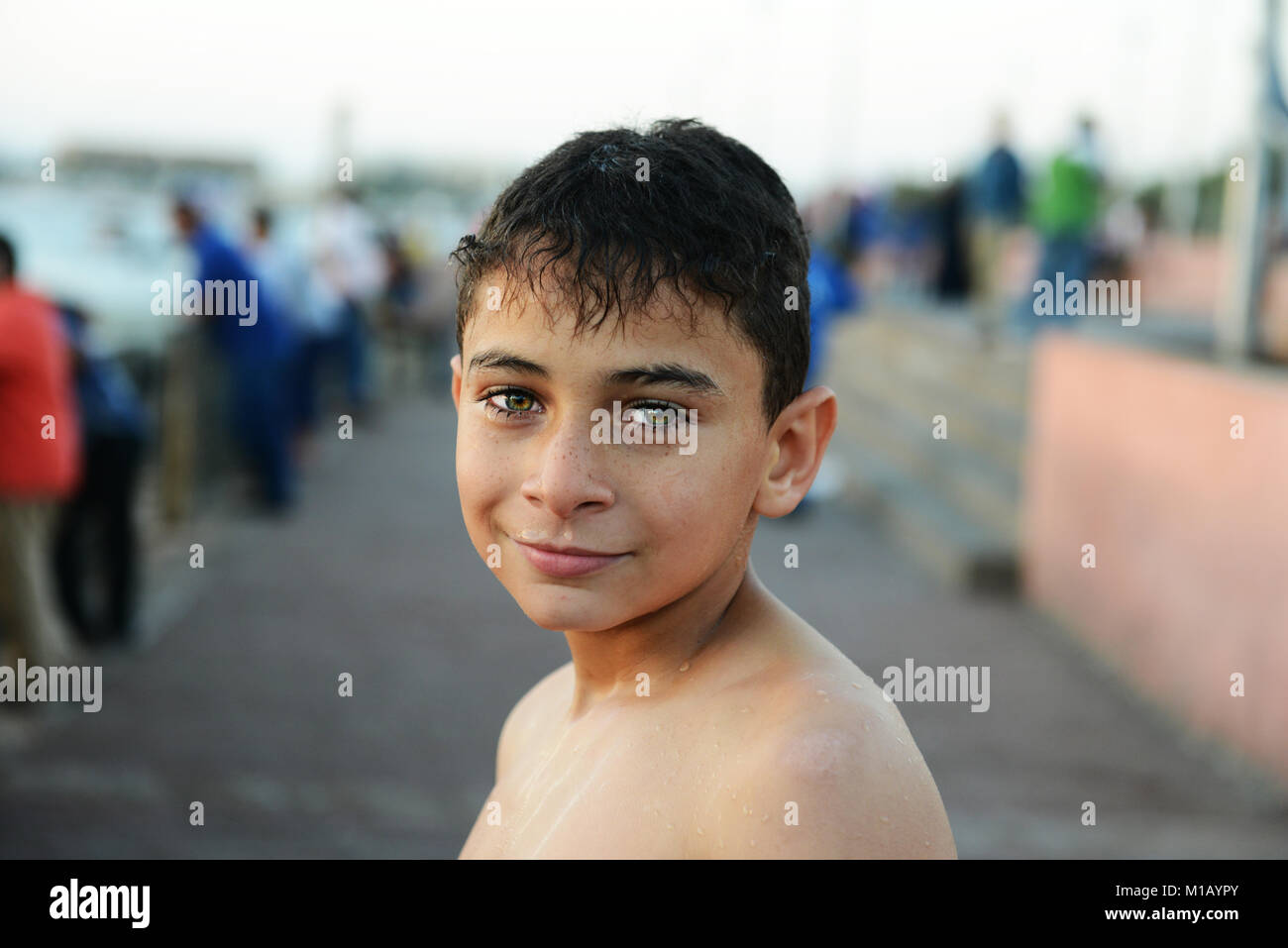 Portrait of a smiling Jordanian boy