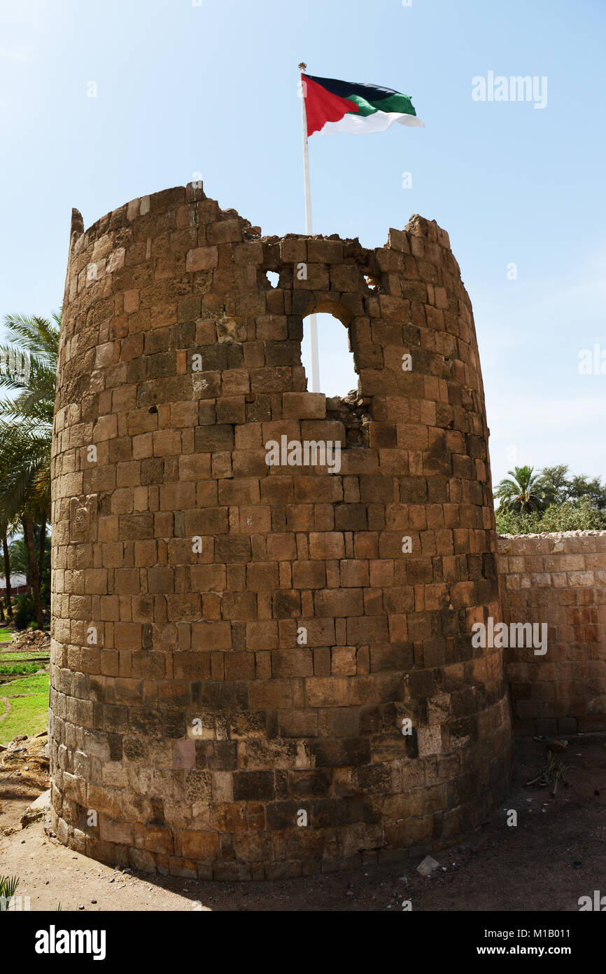 Ruins in the Aqaba archaeological park in Aqaba, Jordan. Stock Photo