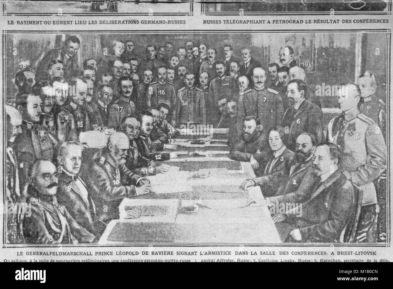 Negotiations for the Treaty of Brest-Litovsk in December 1917