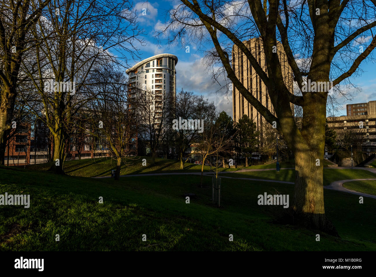 The modern clad Harvey Nichols and Castlemead buildings in Bristol city