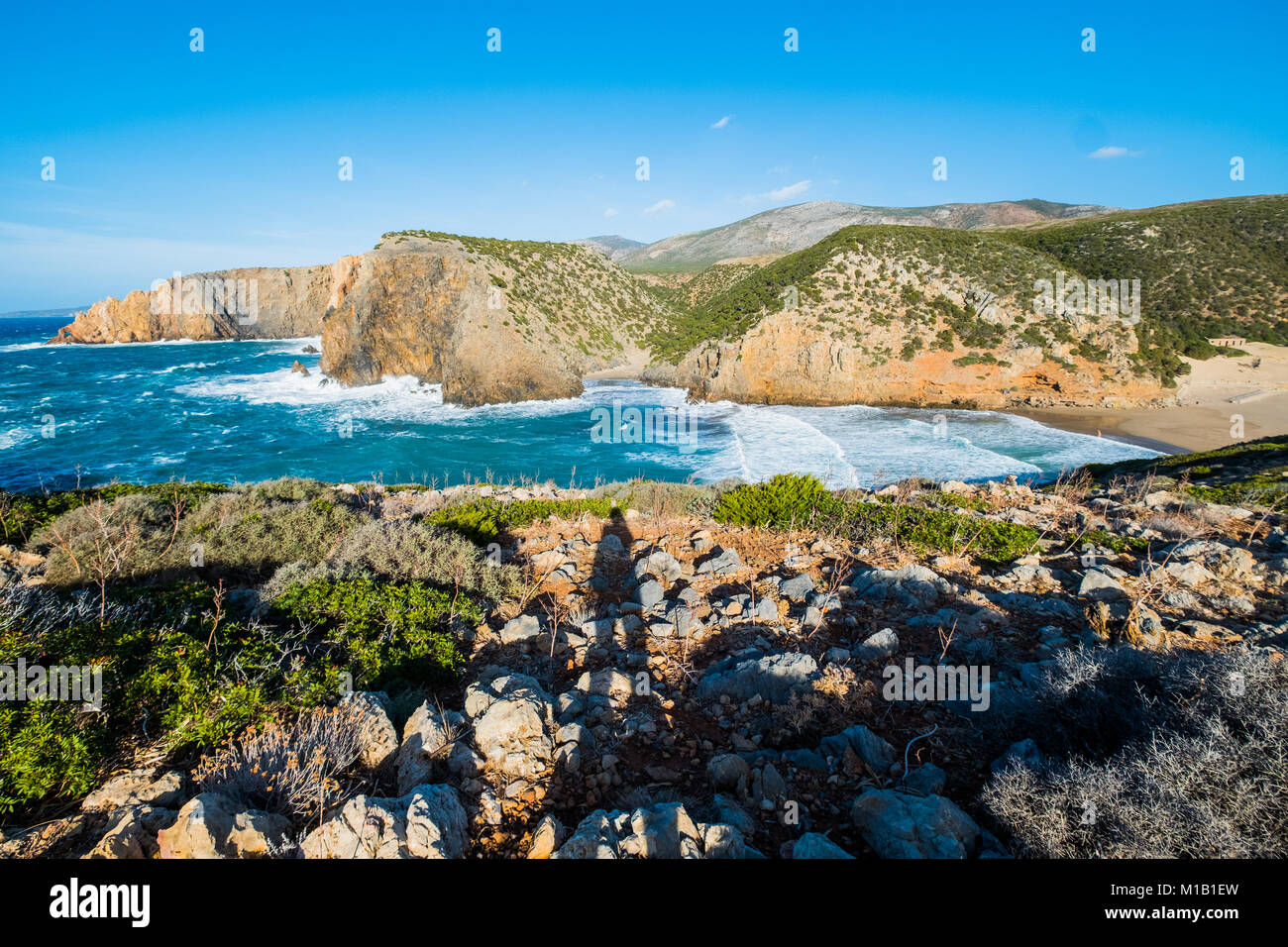 Cala domestica beach on the west coast of Sardinia Stock Photo Alamy