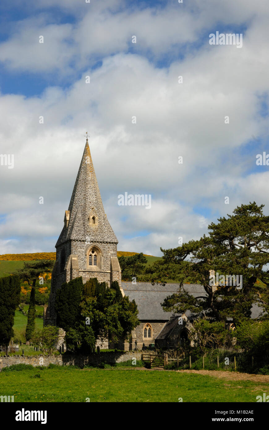 Llanrhystud Church, Ceredigion, Wales, UK. Stock Photo