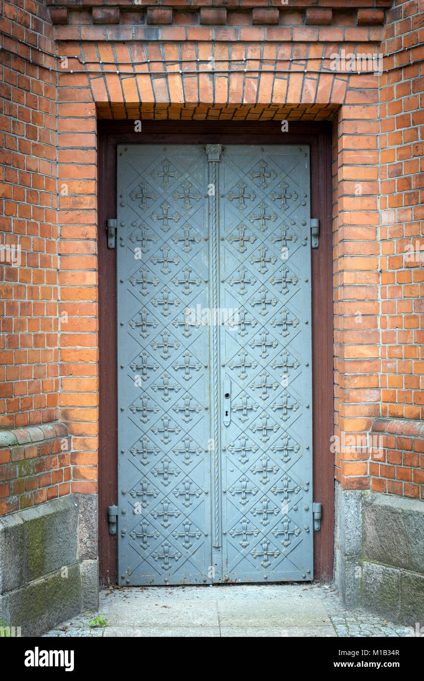 Old metal door for use as a background Stock Photo - Alamy