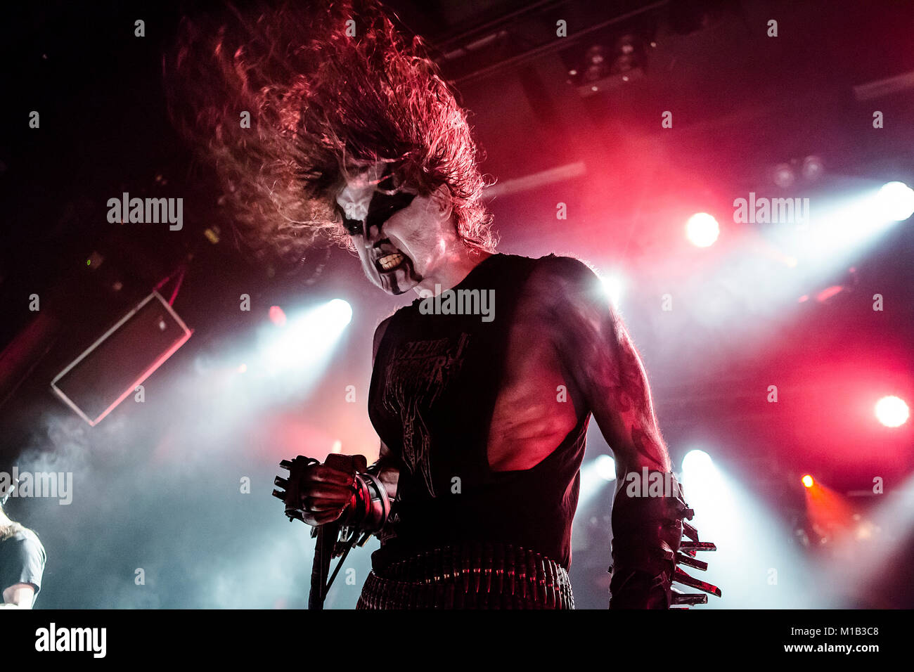 The Norwegian black metal band 1349 performs a live concert at the ...