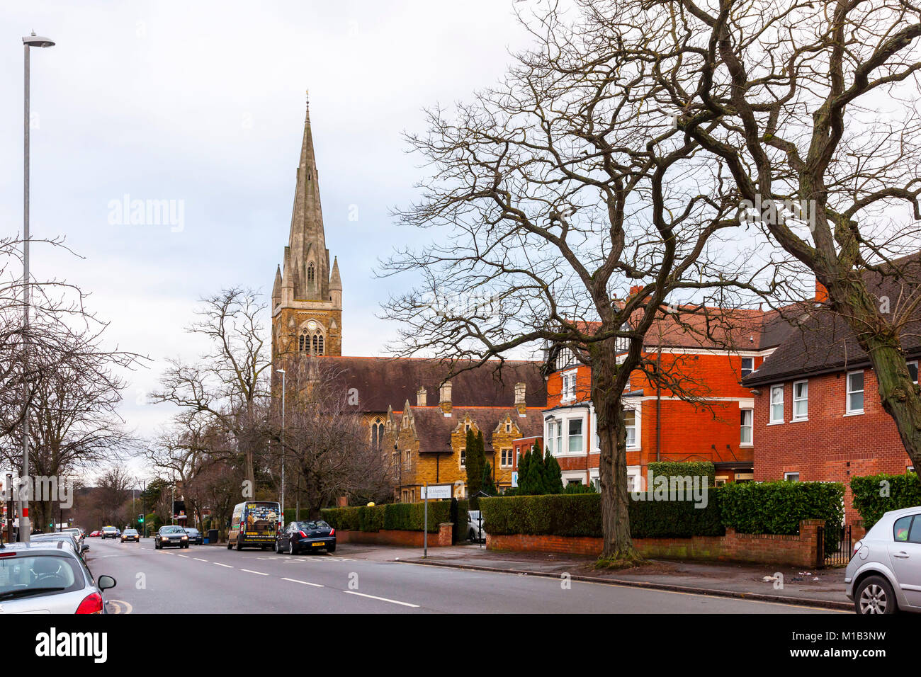 St Mathew's church on Kettinging road, Northampton Stock Photo Alamy