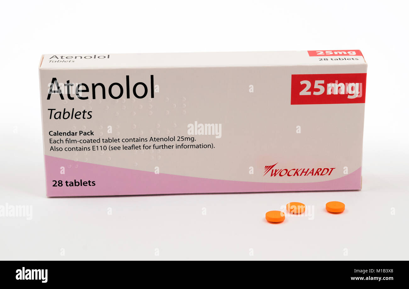 Atenolol Hypertension medication Stock Photo