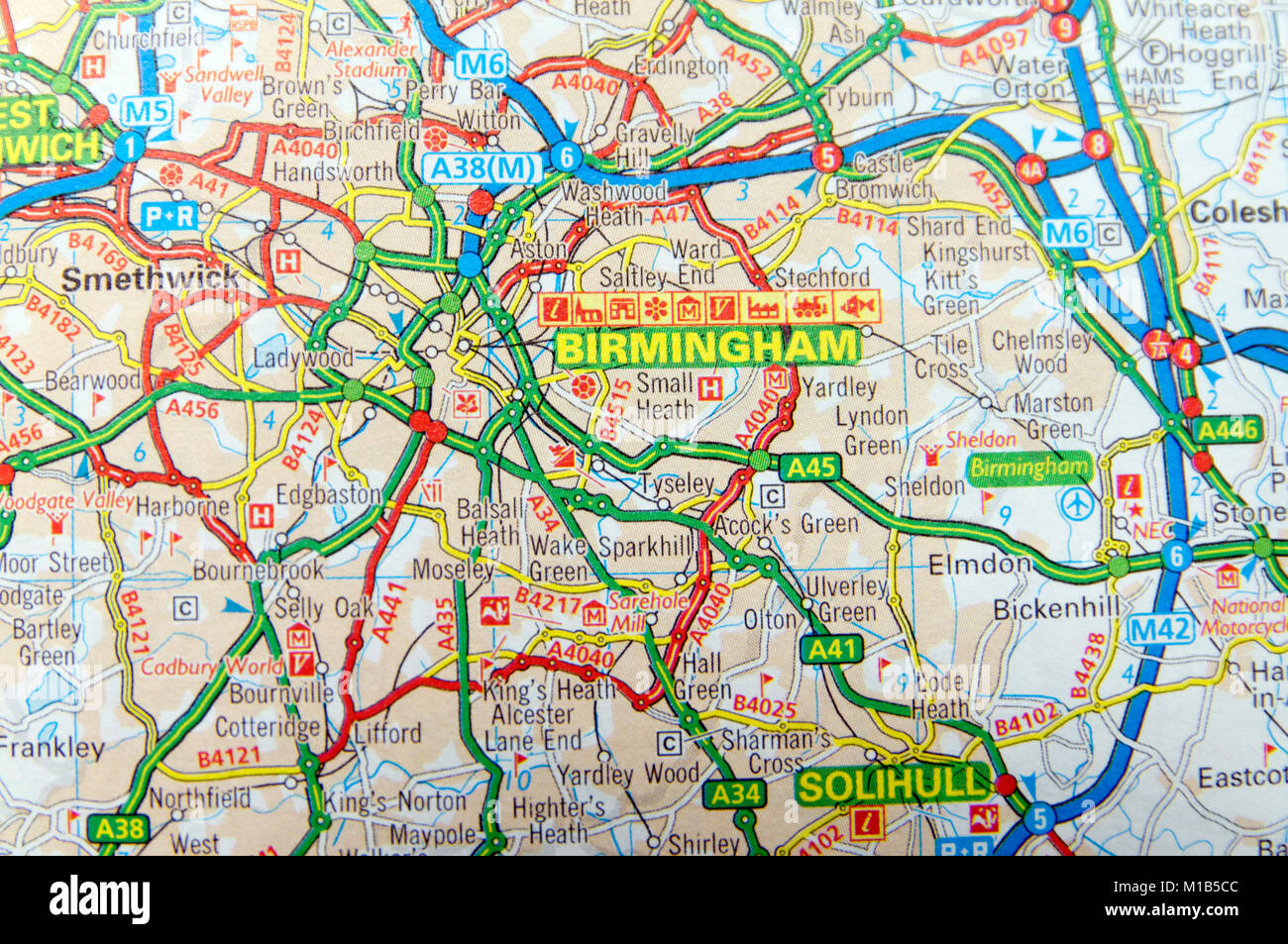 Map Of Birmingham England World Map Wall Sticker