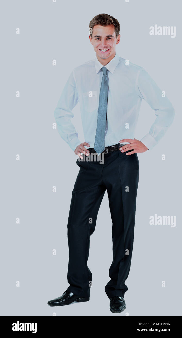Portrait of a business man isolated on white background Stock Photo - Alamy