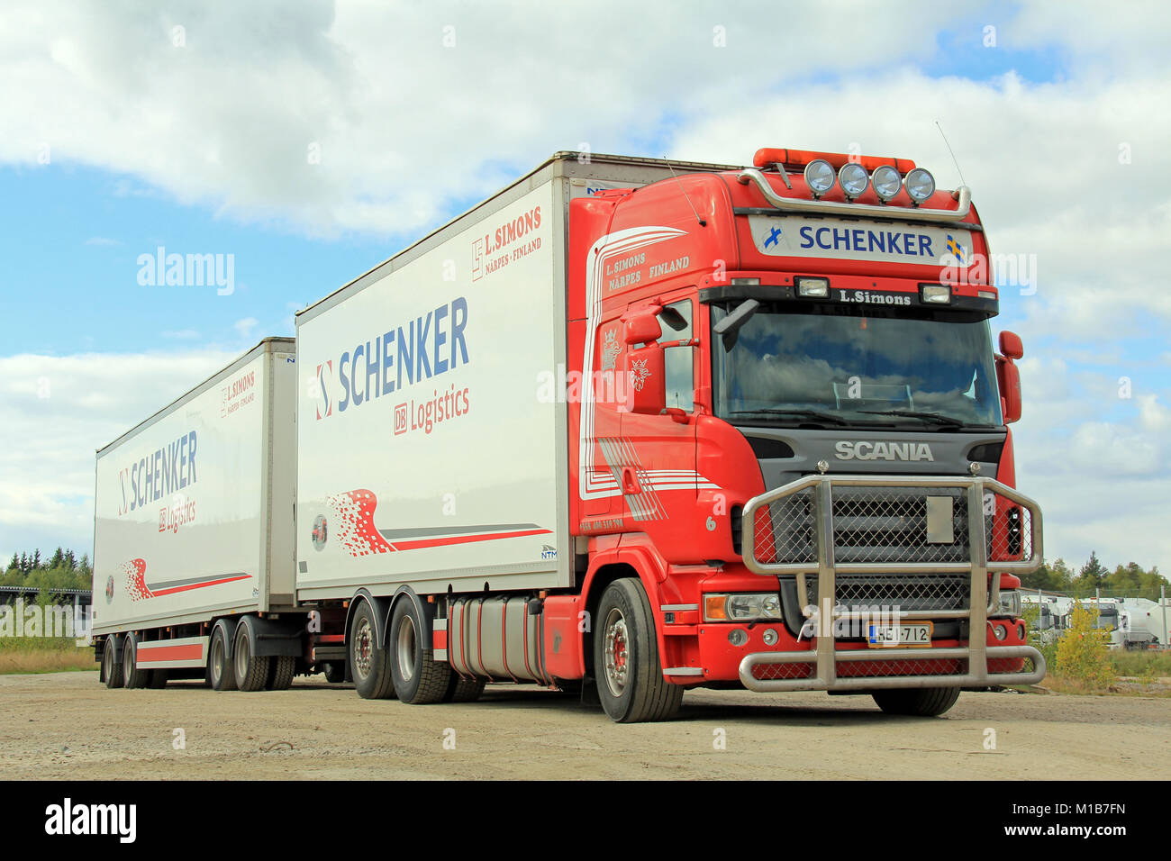 IKAALINEN, Finlandia - Agosto 9, 2018: blanco R fletes de camiones Scania  Starfly personalizados con accesorios ligeros en camiones del convoy para  poder mostrar la carretilla 2018 Fotografía de stock - Alamy