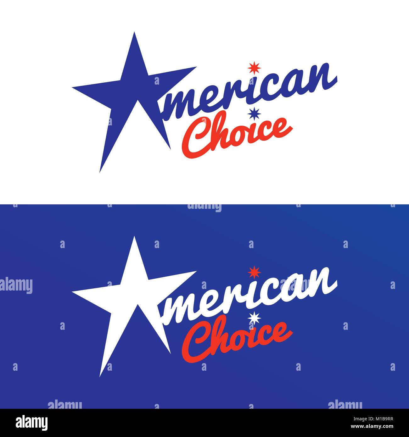 American Choice Star Vector Graphic Design Template Stock Vector