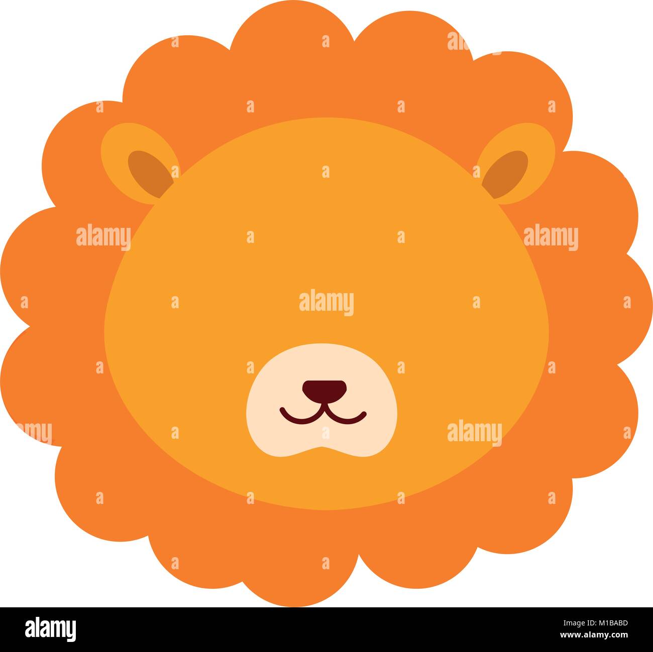 cute and tender lion head character vector illustration design Stock ...