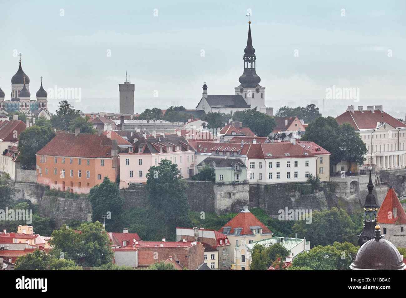 Tallinn old town cityscape view. Tourism landmark. Estonia. Europe Stock Photo