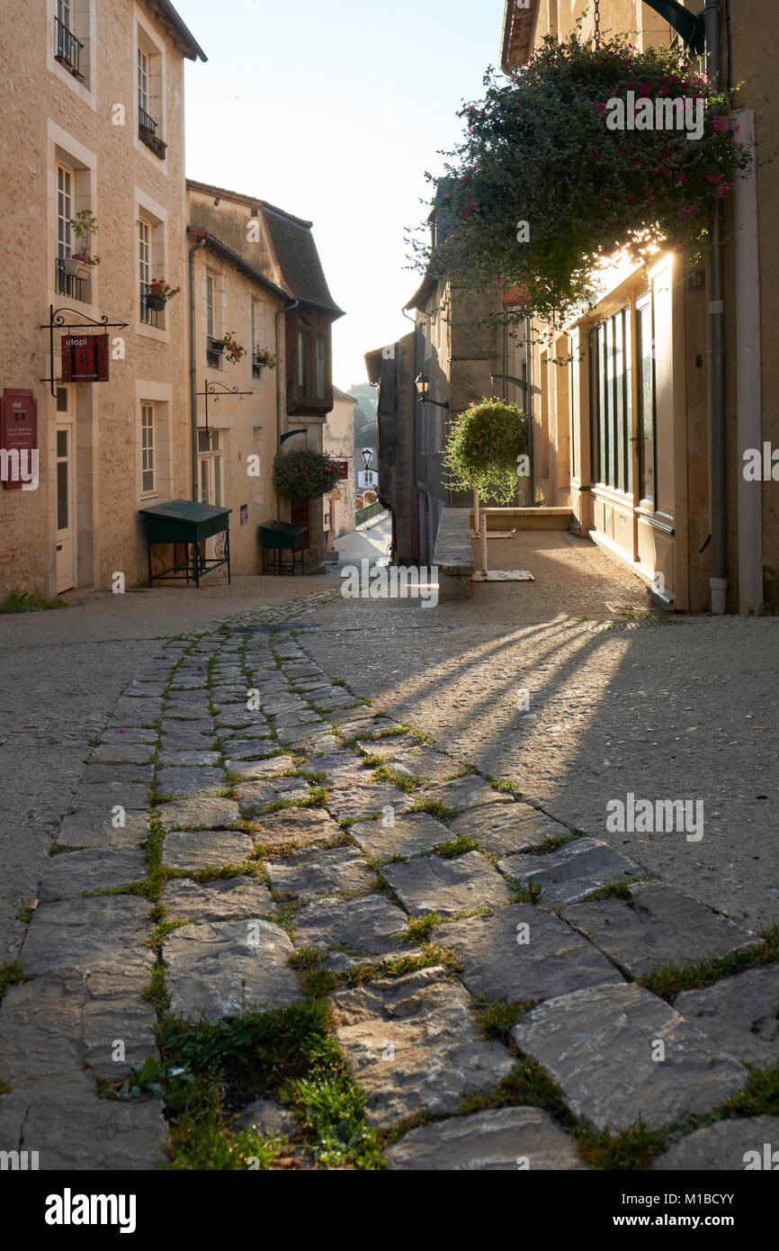 Montmorillon, known as the 'City of Writing and Book Professions', is a charming town pleasantly located on both sides of the River Gartempe in France Stock Photo