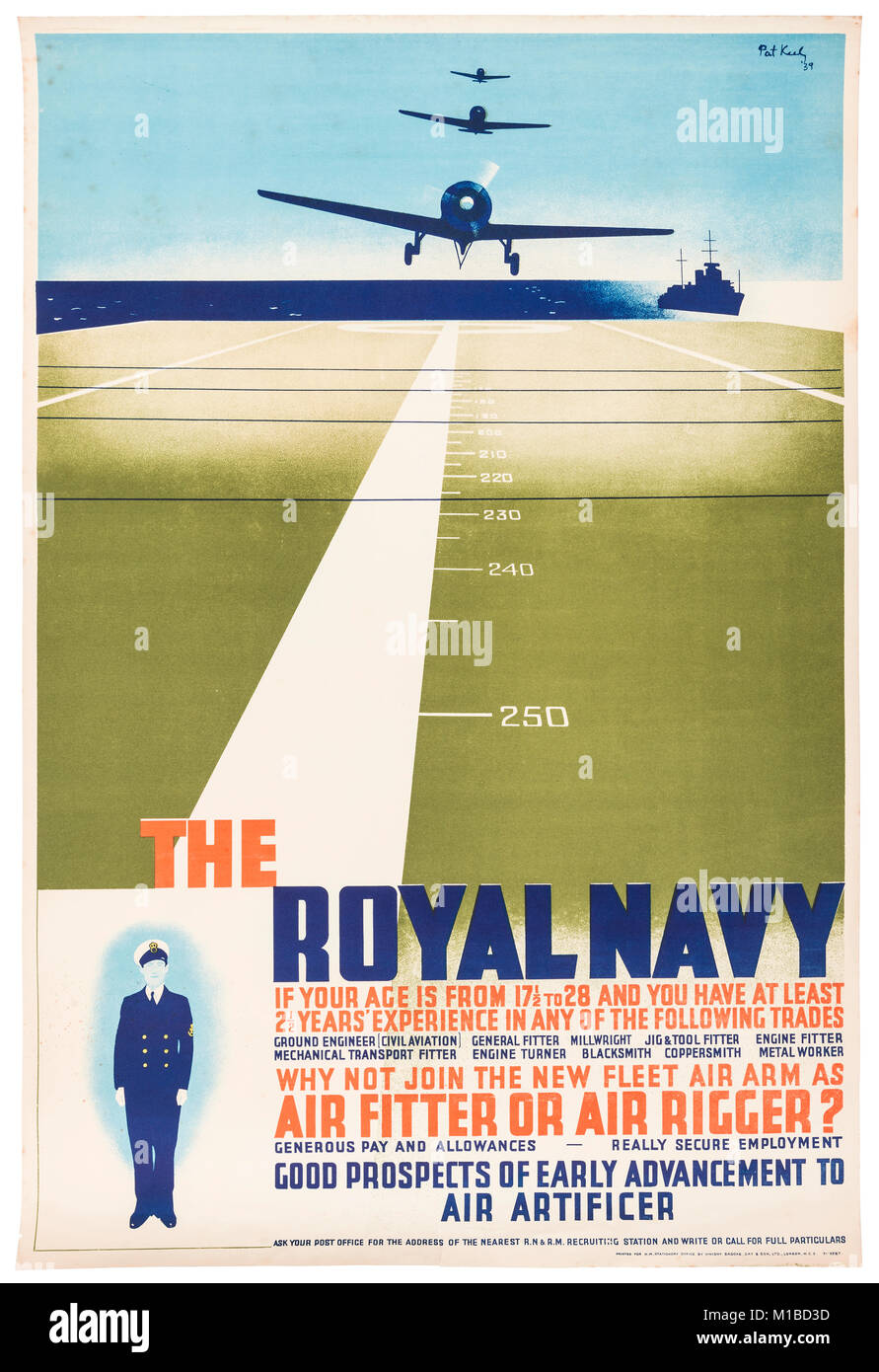 Historic royal navy recruitment poster hi-res stock photography 