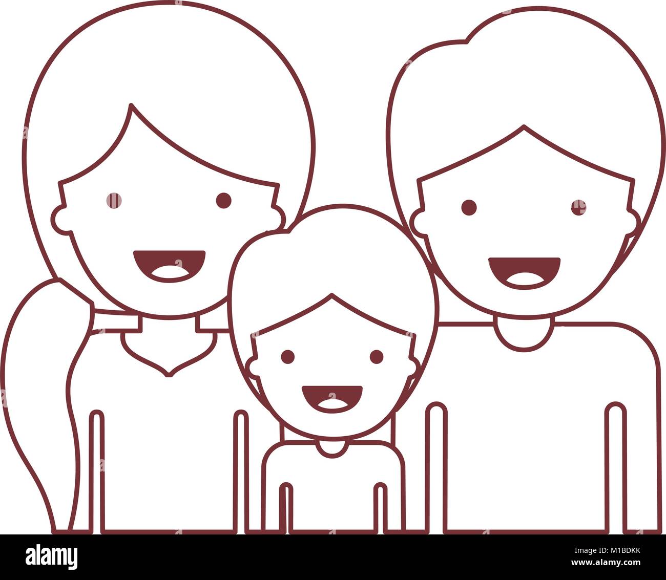 Half Body People With Woman With Pigtail Hairstyle And Man And Boy Both With Short Hair In Brown Contour Stock Vector Image Art Alamy Half Body People With Woman With Pigtail Hairstyle And Man And Boy Both With Short Hair In Brown Contour Stock Vector Image Art Alamy