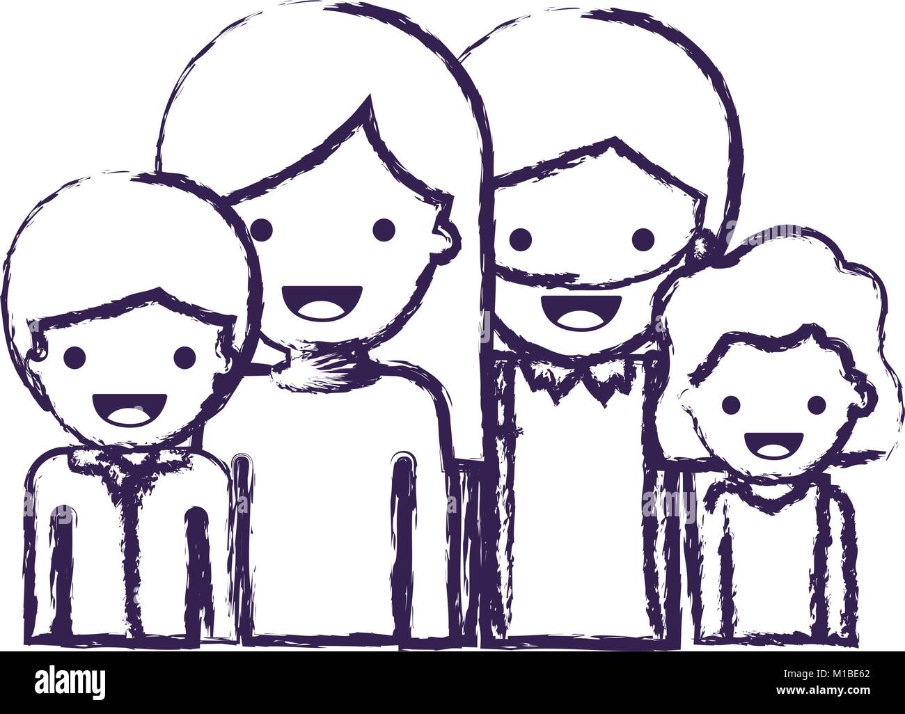 Half Body People With Woman And Girl And Man And Boy With Short Hair In Blue Blurred Contour Stock Vector Image Art Alamy Half Body People With Woman And Girl And Man And Boy With Short Hair In Blue Blurred Contour Stock Vector Image Art Alamy