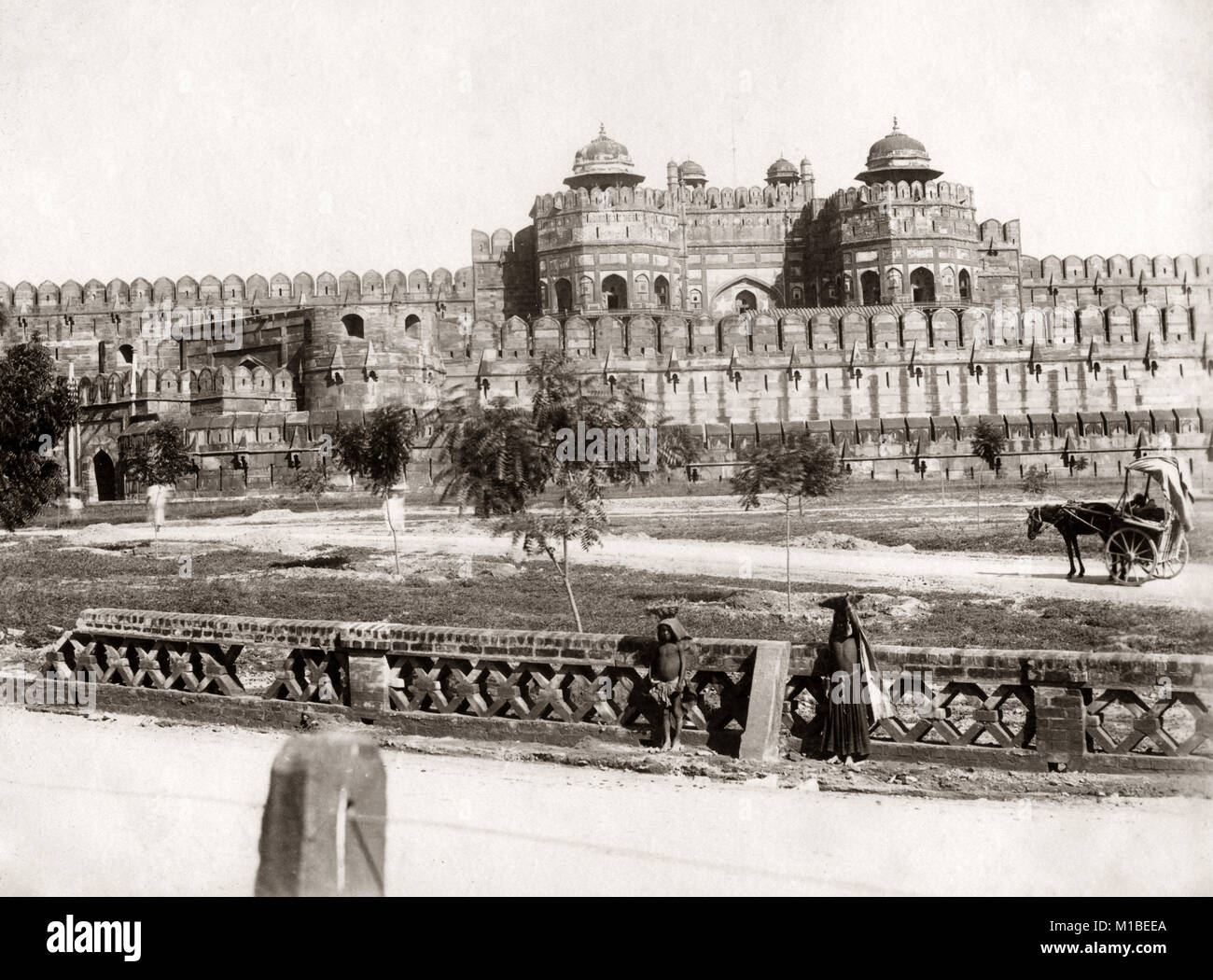 Red Fort, Delhi, India, c.1880's Stock Photo