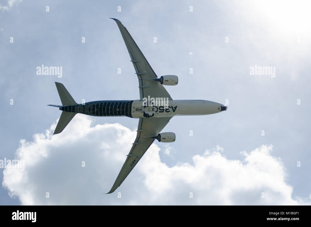 Berlin Schönefeld, Germany, June 03. 2016.; Airbus A350 - 900 XWB during the ILA in Berlin Schönefeld Stock Photo