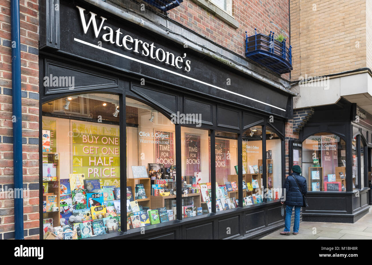Waterstones book shop in Petersfield, Hampshire, England, UK. Retail