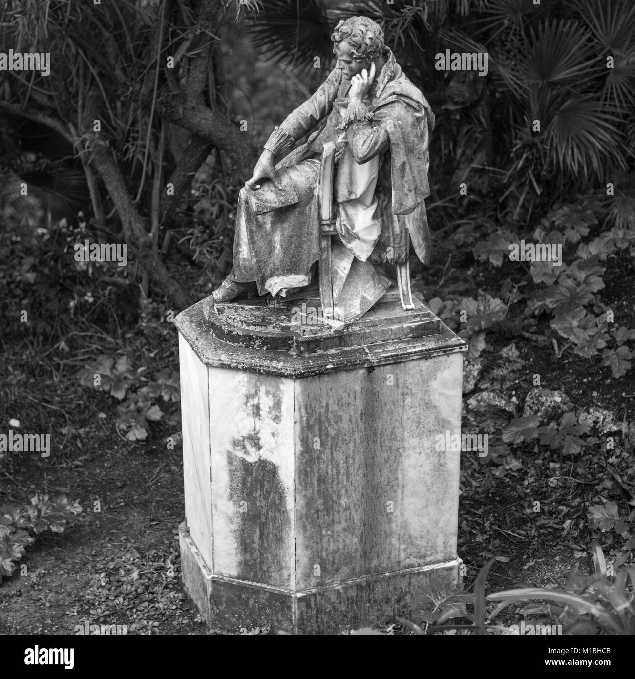 Lord Byron On A Plinth Stock Photo
