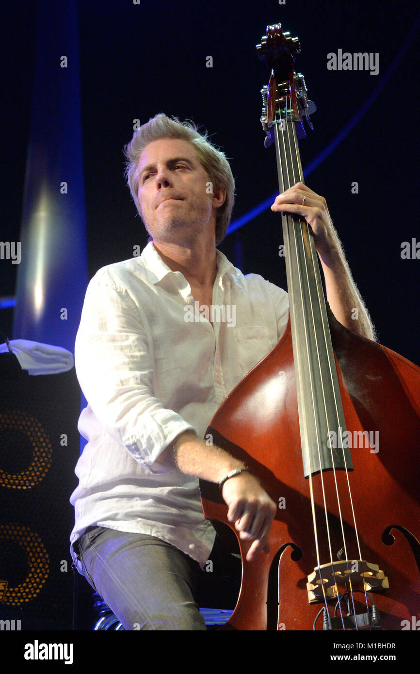 Kyle Eastwood in concert on the occasion of the 57th edition of the Jazz Festival in Juan on 2017/07/16 Stock Photo