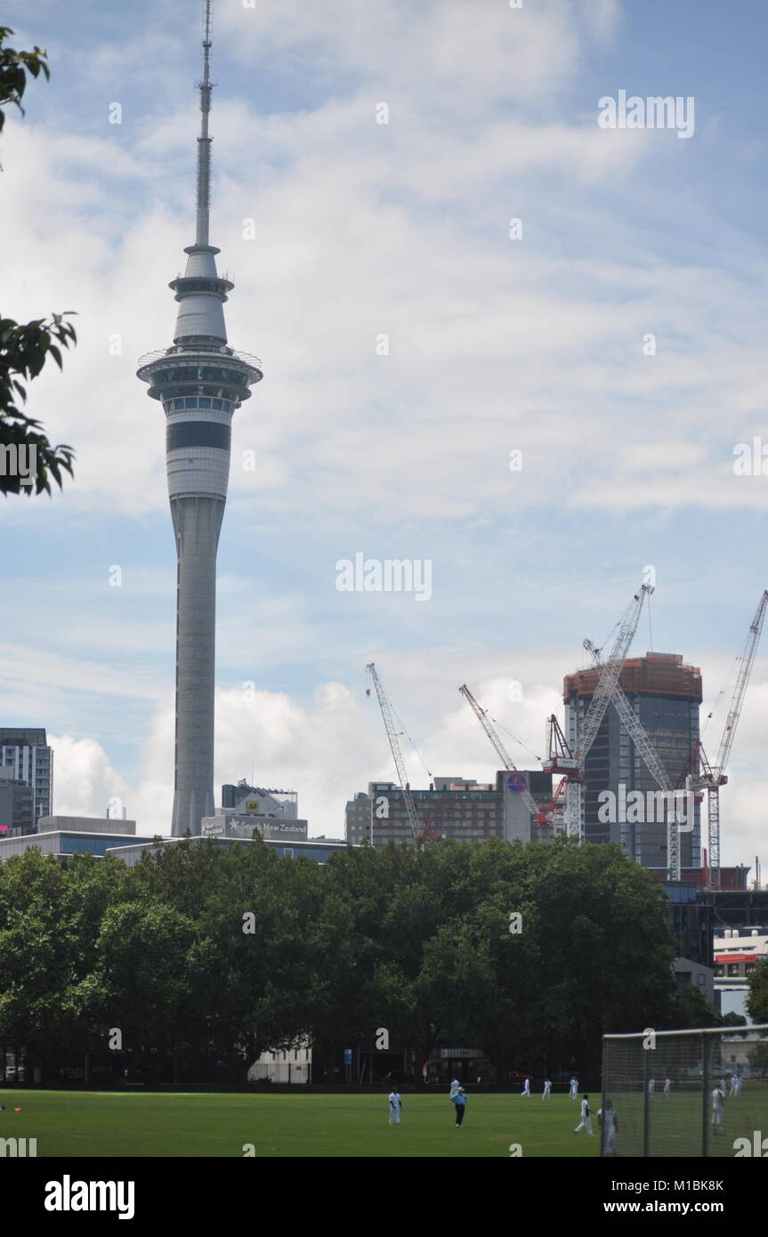 Sky Tower, Auckland, New Zealand Stock