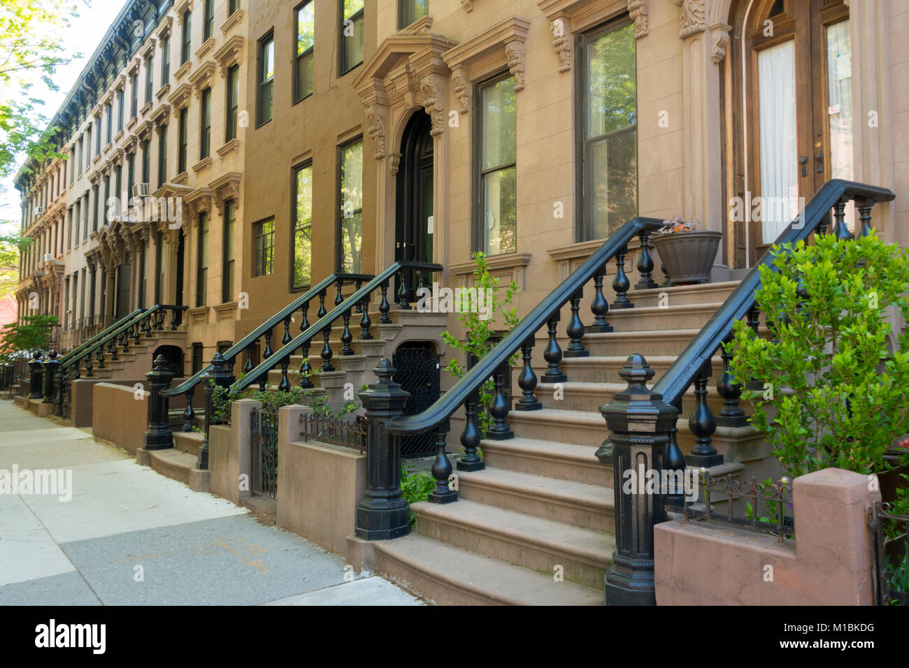 Brownstones park slope Brooklyn NYC Stock Photo Alamy