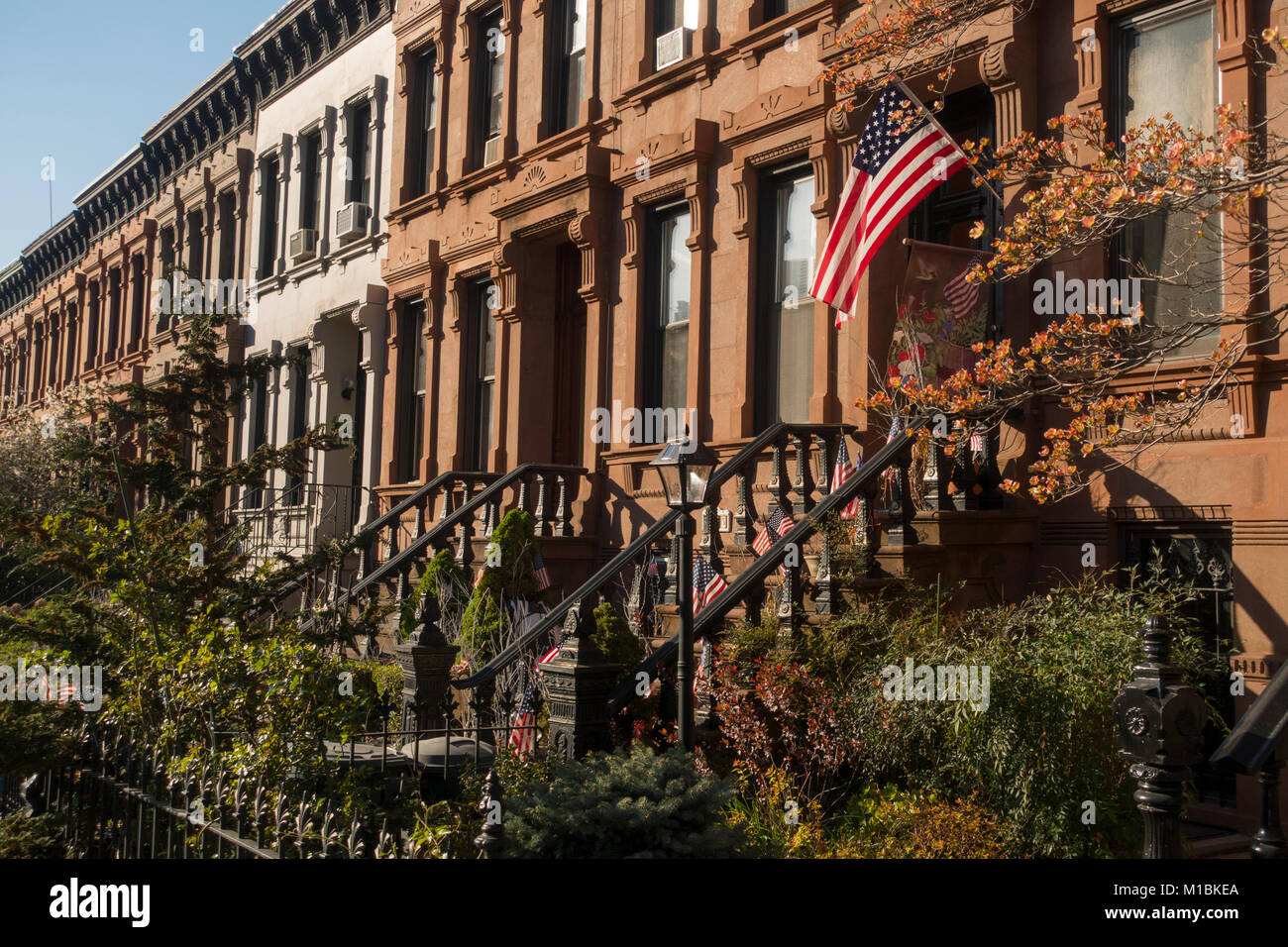 Brownstones park slope Brooklyn NYC Stock Photo Alamy