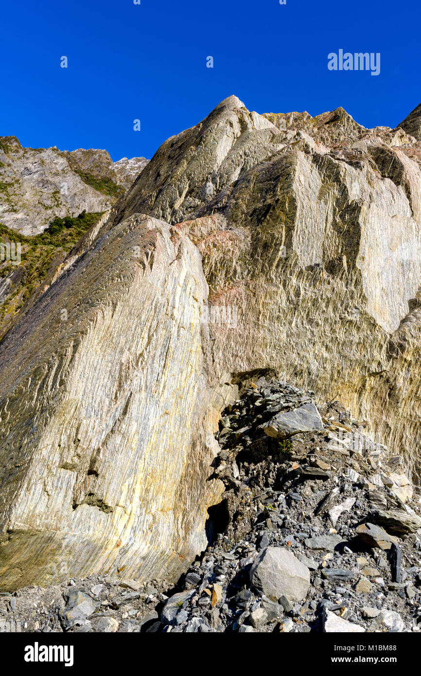 Franz Josef Glacier Walk – rock formation Stock Photo