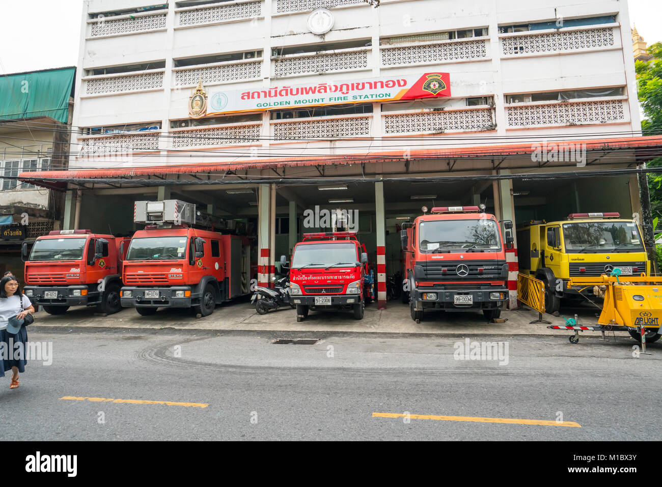 fire station in Bangkok, Thailand Stock Photo