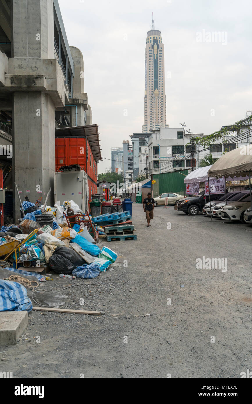A view of poor suburbs of Bangkok Stock Photo
