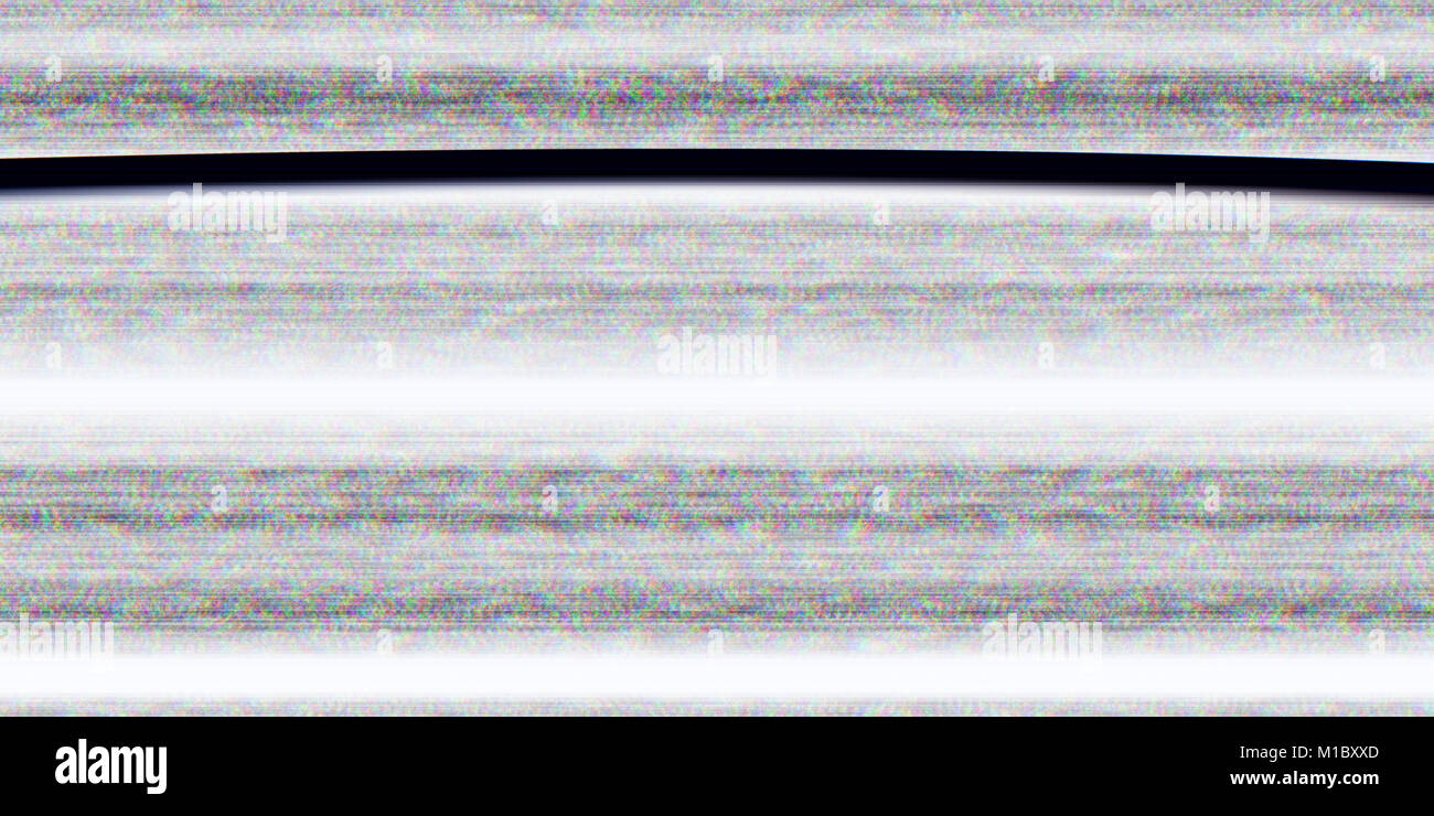 Television Glitch Background. No Signal Display. Bad Tv Lines. Stock Photo