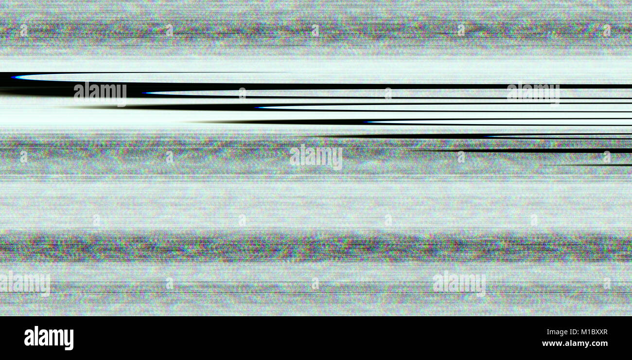 Television Glitch Background. Screen Noise Texture. No Signal Display. Stock Photo